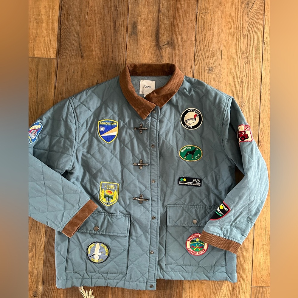 Found patchwork jacket- sz S